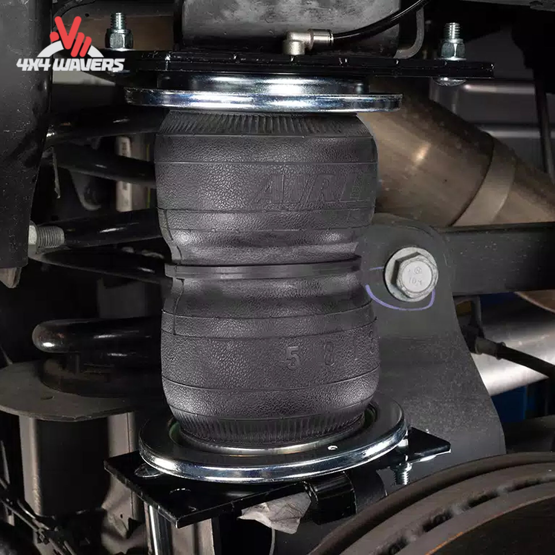 Installed Air Lift LoadLifter 5000 air spring on Ford F-150 PowerBoost rear axle 57389 SKU BBCG_57389.