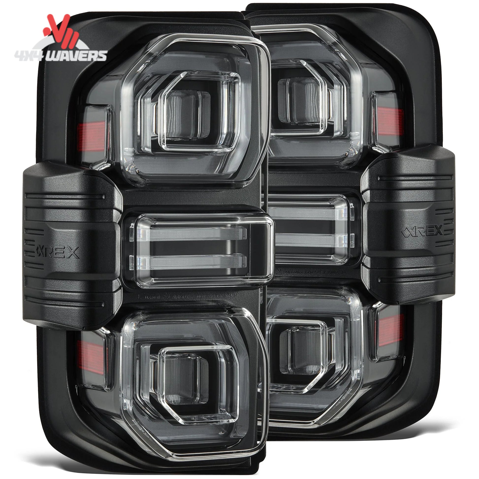 AlphaRex NOVA prismatic LED tail lights black for 2021-2026 Ford Bronco