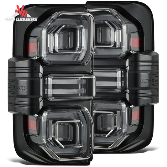 AlphaRex NOVA prismatic LED tail lights black for 2021-2026 Ford Bronco