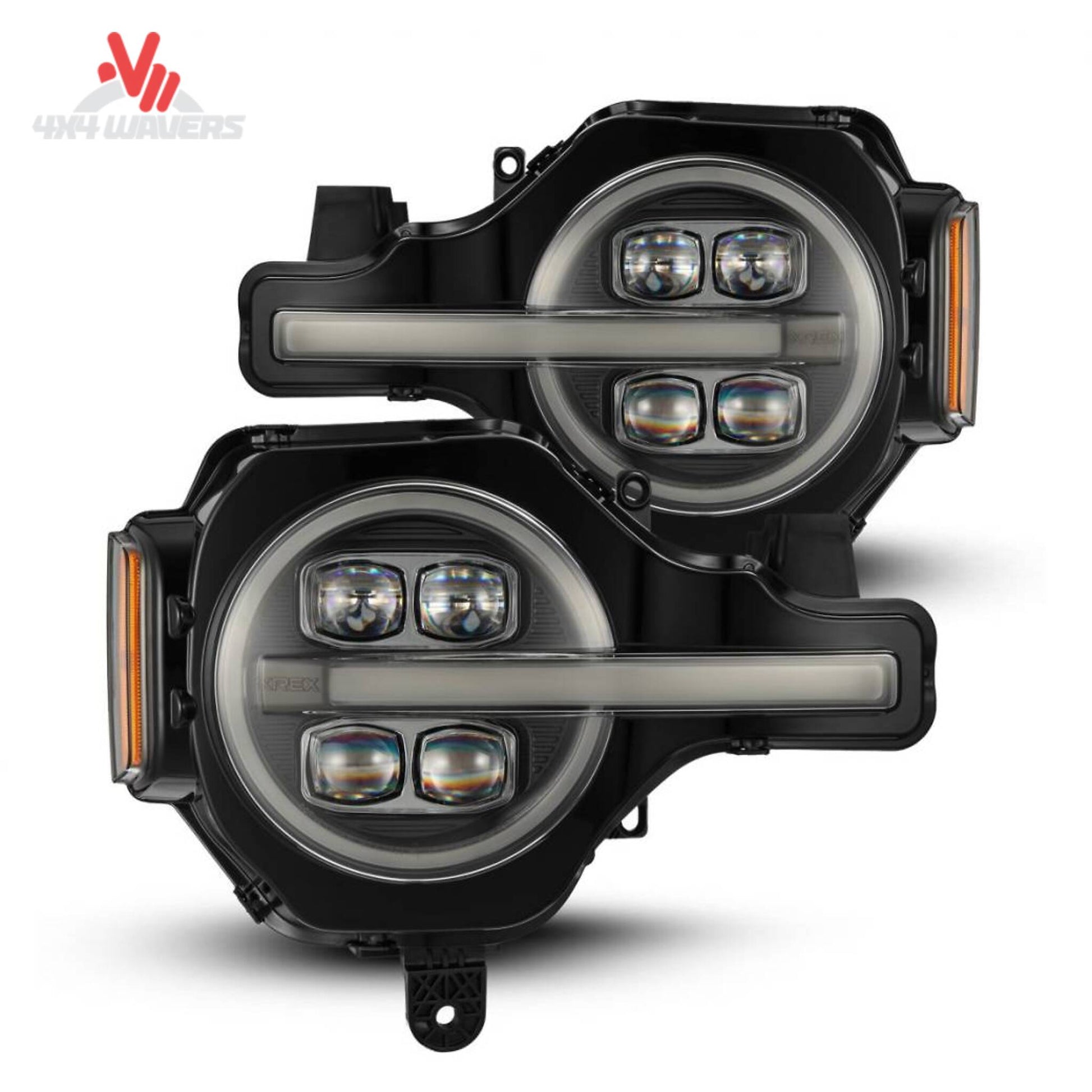 AlphaRex NOVA LED projector headlights black for 2021-2026 Ford Bronco