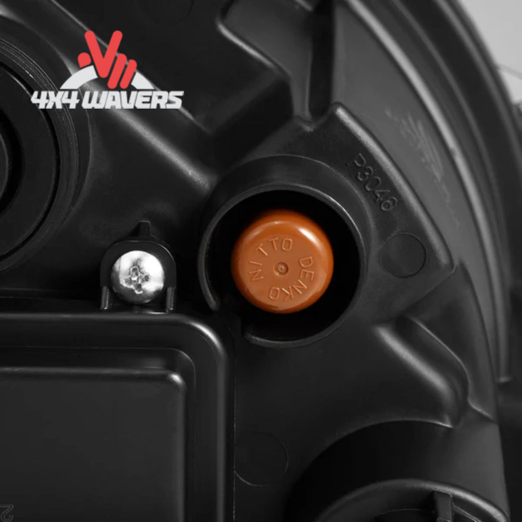 AlphaRex NOVA faros delanteros LED tipo proyector en negro para Jeep Wrangler JL 2018-2026 con lente transparente y diseño detallado