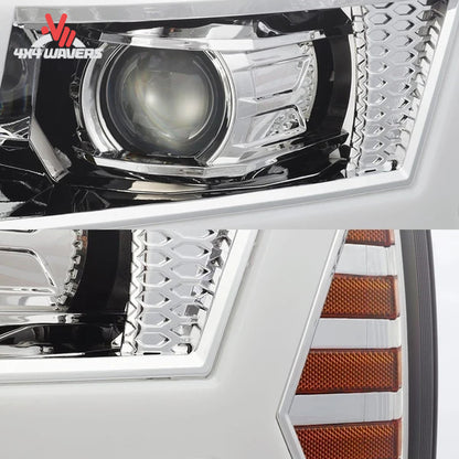 AlphaRex PRO Series chrome projector headlights 2007-2013 Chevy Silverado SKU 880204