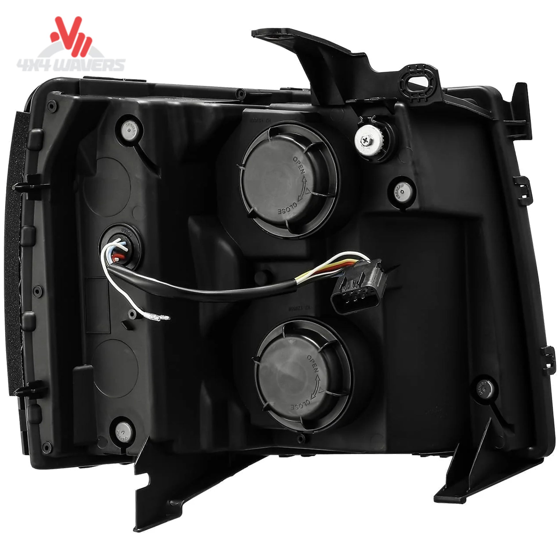AlphaRex PRO Series chrome projector headlights 2007-2013 Chevy Silverado SKU 880204