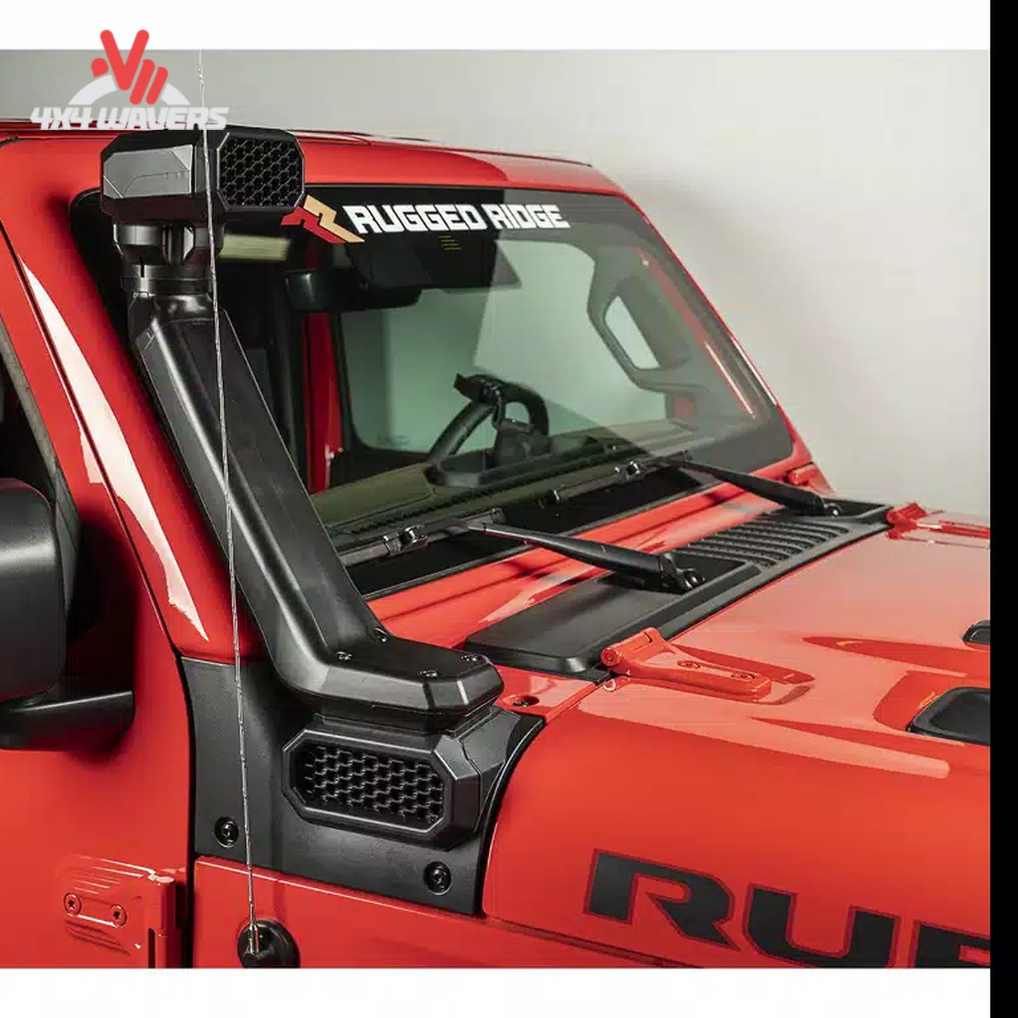 Rugged Ridge AmFib snorkel installed on Jeep Gladiator JT