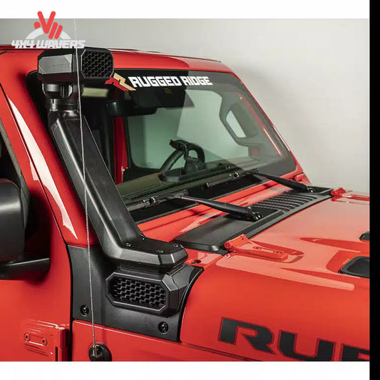 Rugged Ridge AmFib snorkel installed on Jeep Gladiator JT