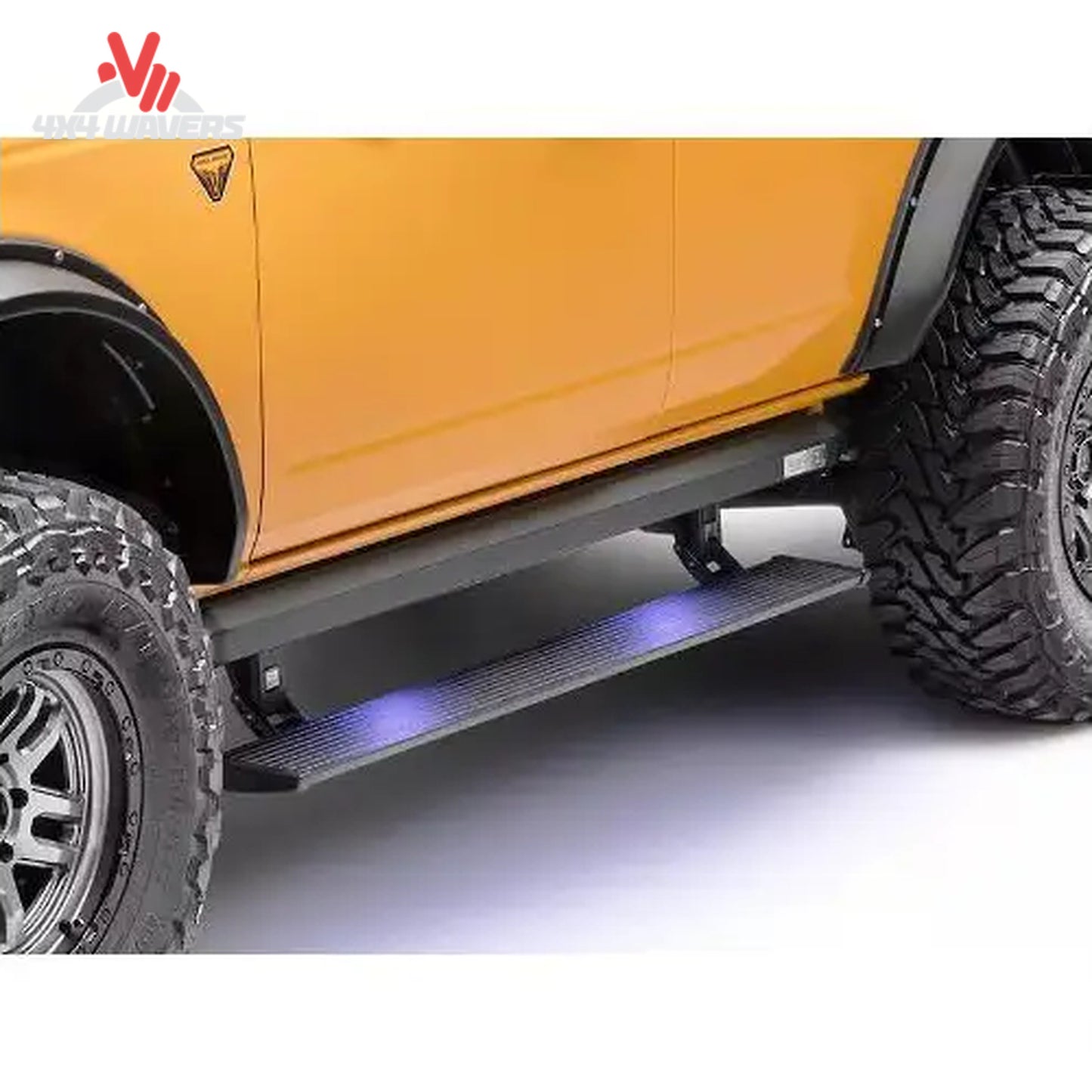 LED illumination system lighting the step surface during nighttime entry