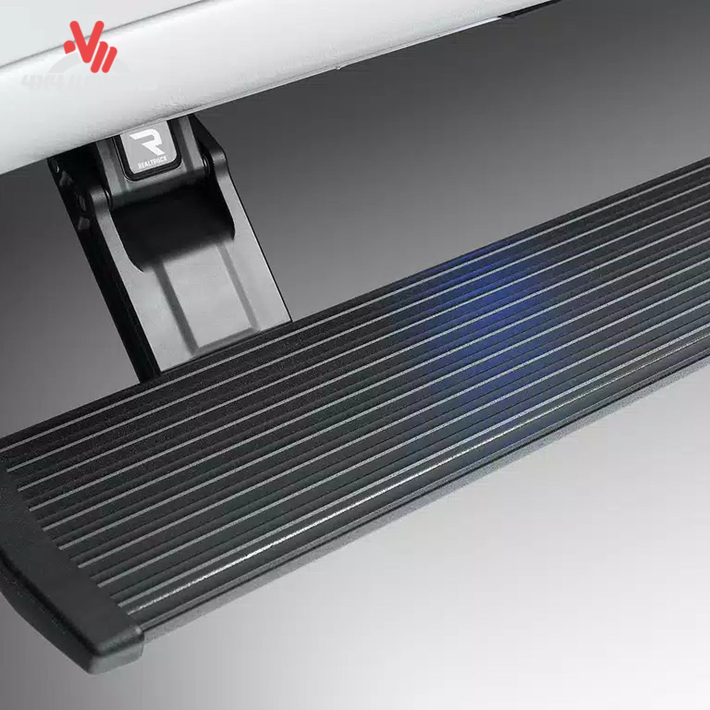 Integrated LED courtesy lights on AMP Research PowerStep XL