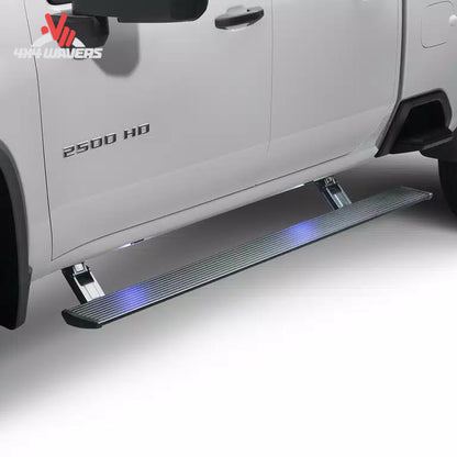 AMP Research 6 inch textured black step board with LED courtesy lighting 76152-01A SKU BGQD_76152-01A.