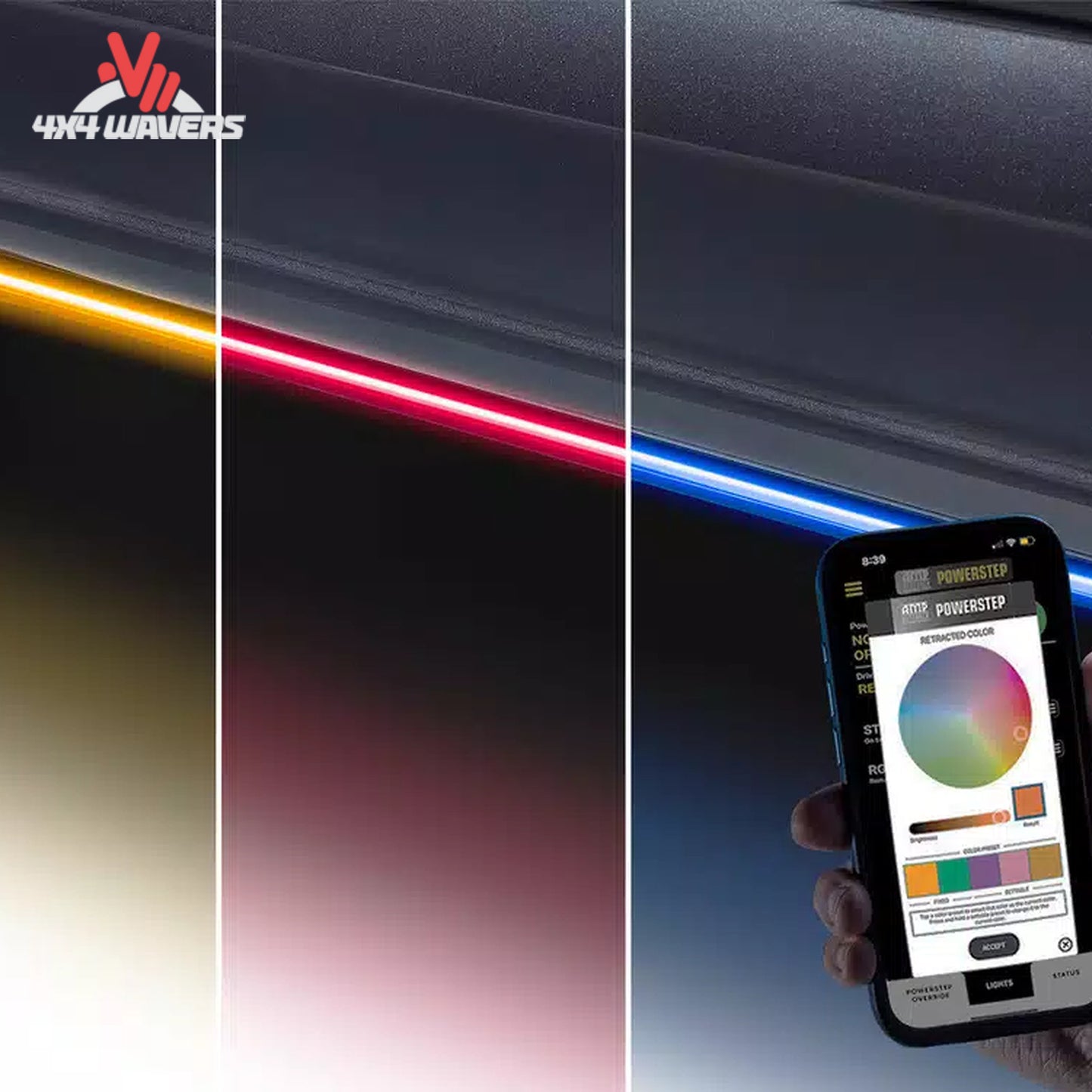 AMP SmartSeries app controlling PowerStep Vision LED functions