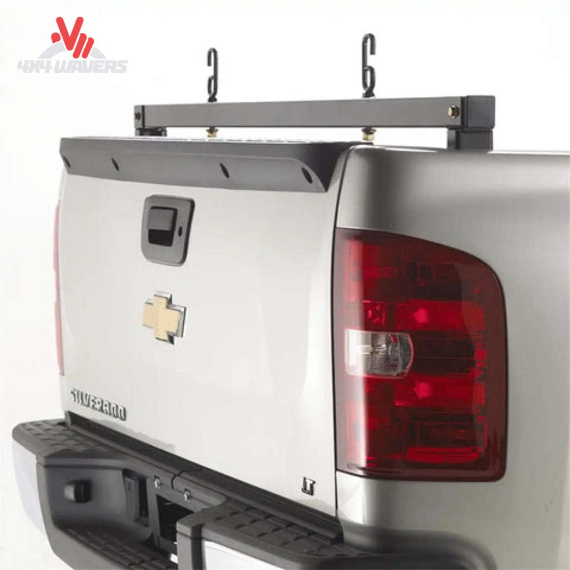Installed BACKRACK 11523 rear overhead bar supporting cargo on Ford F-150 bed rails