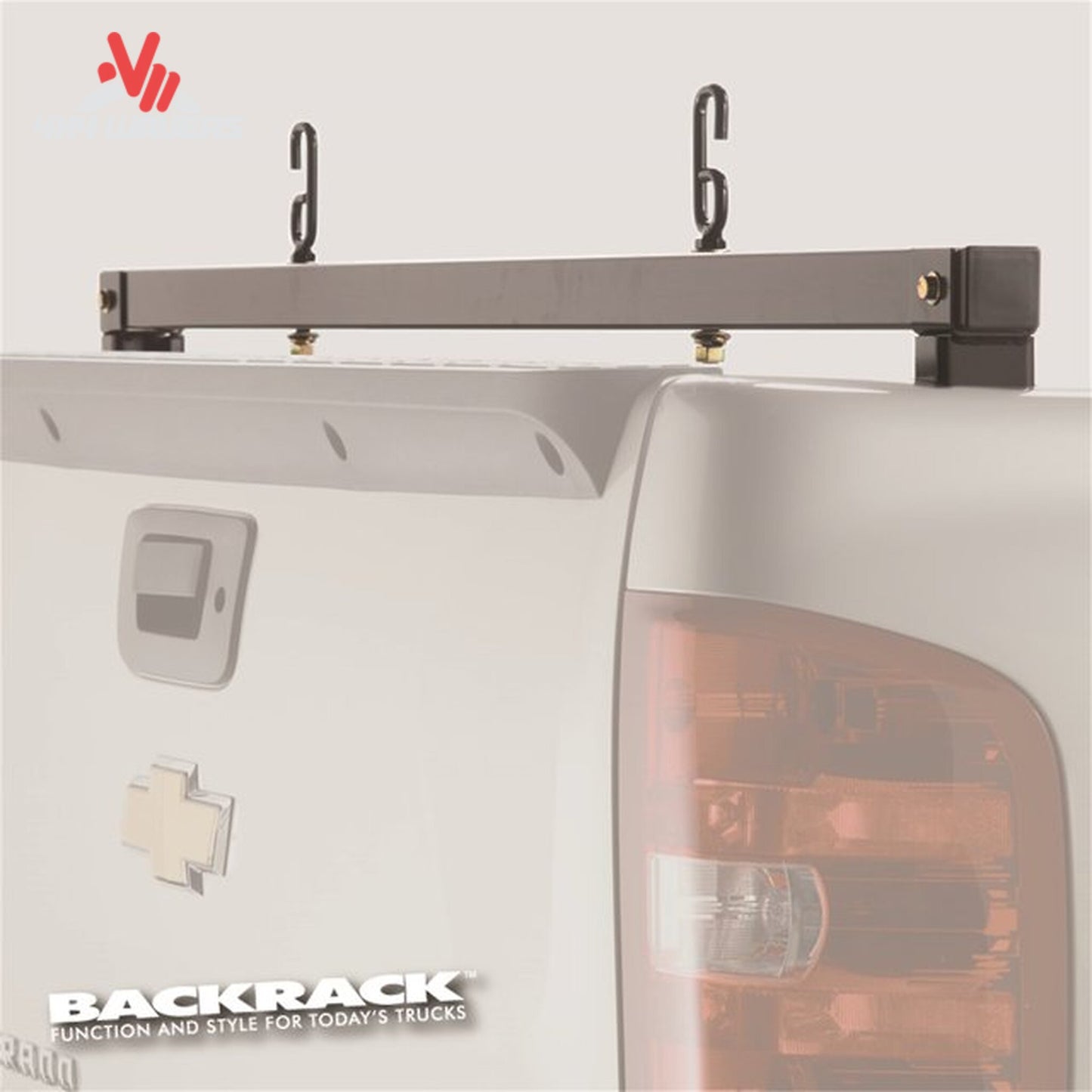 Close-up of direct bolt-in stake pocket base mount hardware on BACKRACK 11523 rear bar