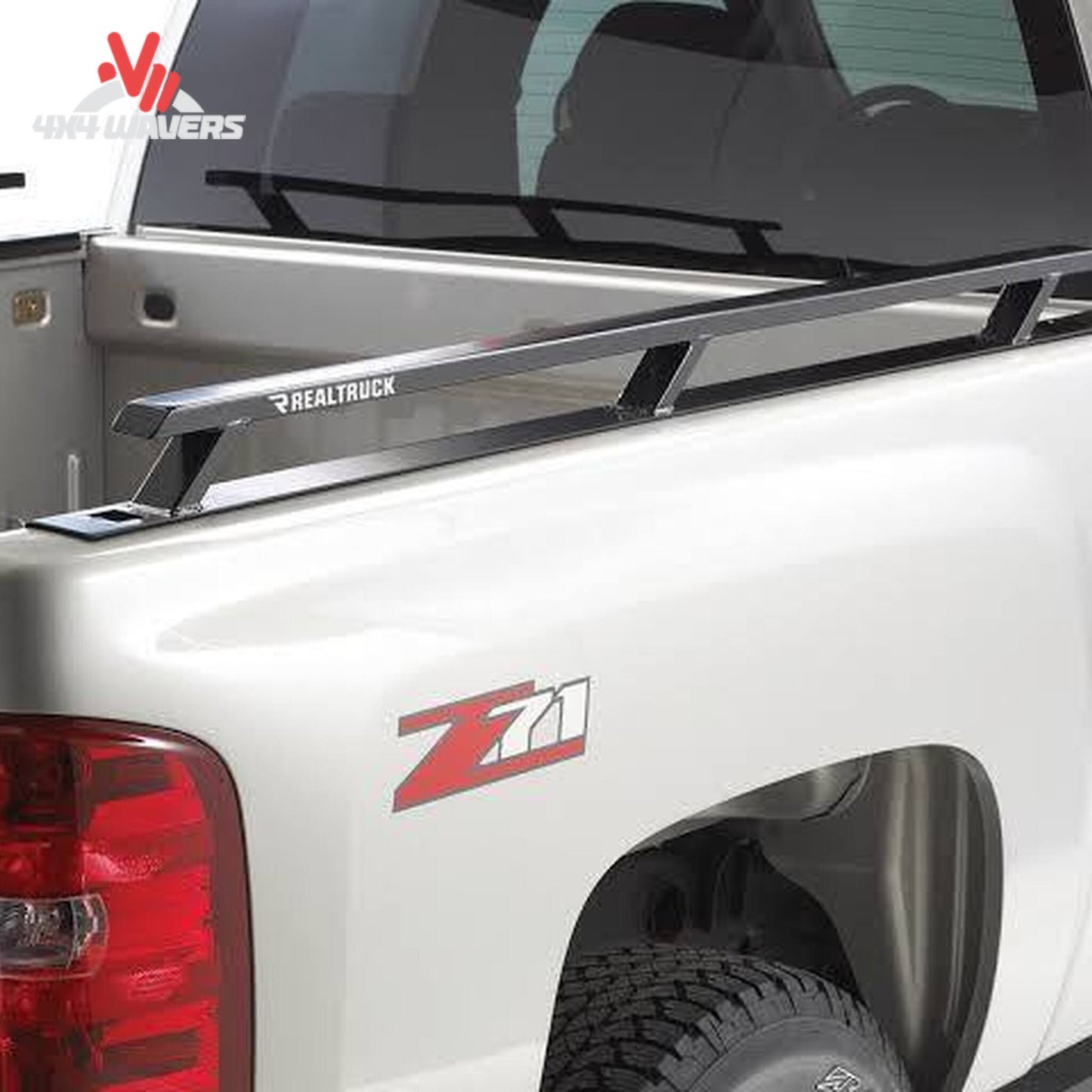 RealTruck Backrack headache rack installed on 15-26 Ford F-150 8' bed, providing added safety and protection for the truck bed.