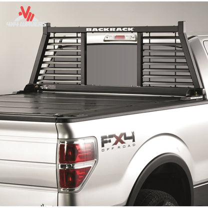 BACKRACK 149LV half-louvered headache rack integrated with bed tonneau cover and top light brackets SKU BKHJ_149LV