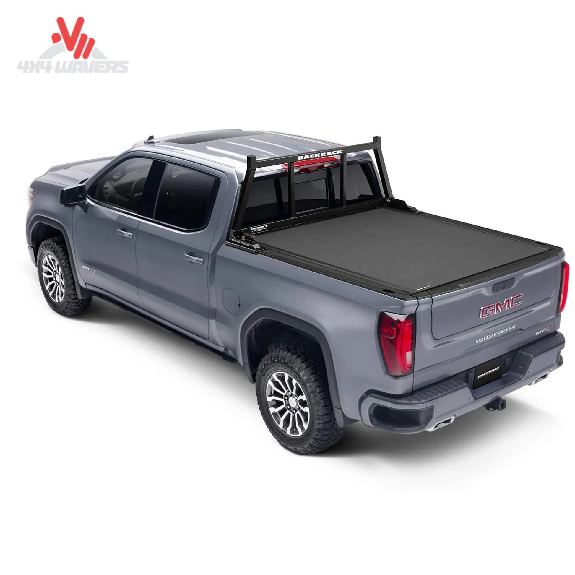 Installed BACKRACK Open Rack frame 14900 mounted on truck bed stake pockets SKU BKHJ_14900