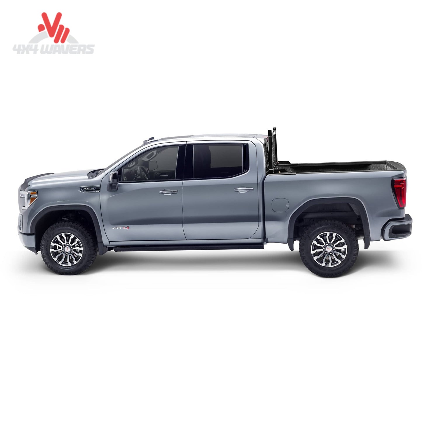 Installed BACKRACK Safety Rack frame 10900 on truck bed stake pockets SKU BKHJ_10900