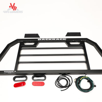 Backrack SRL900 Headache Rack with rear cab guard and glass protection for truck safety and visibility.