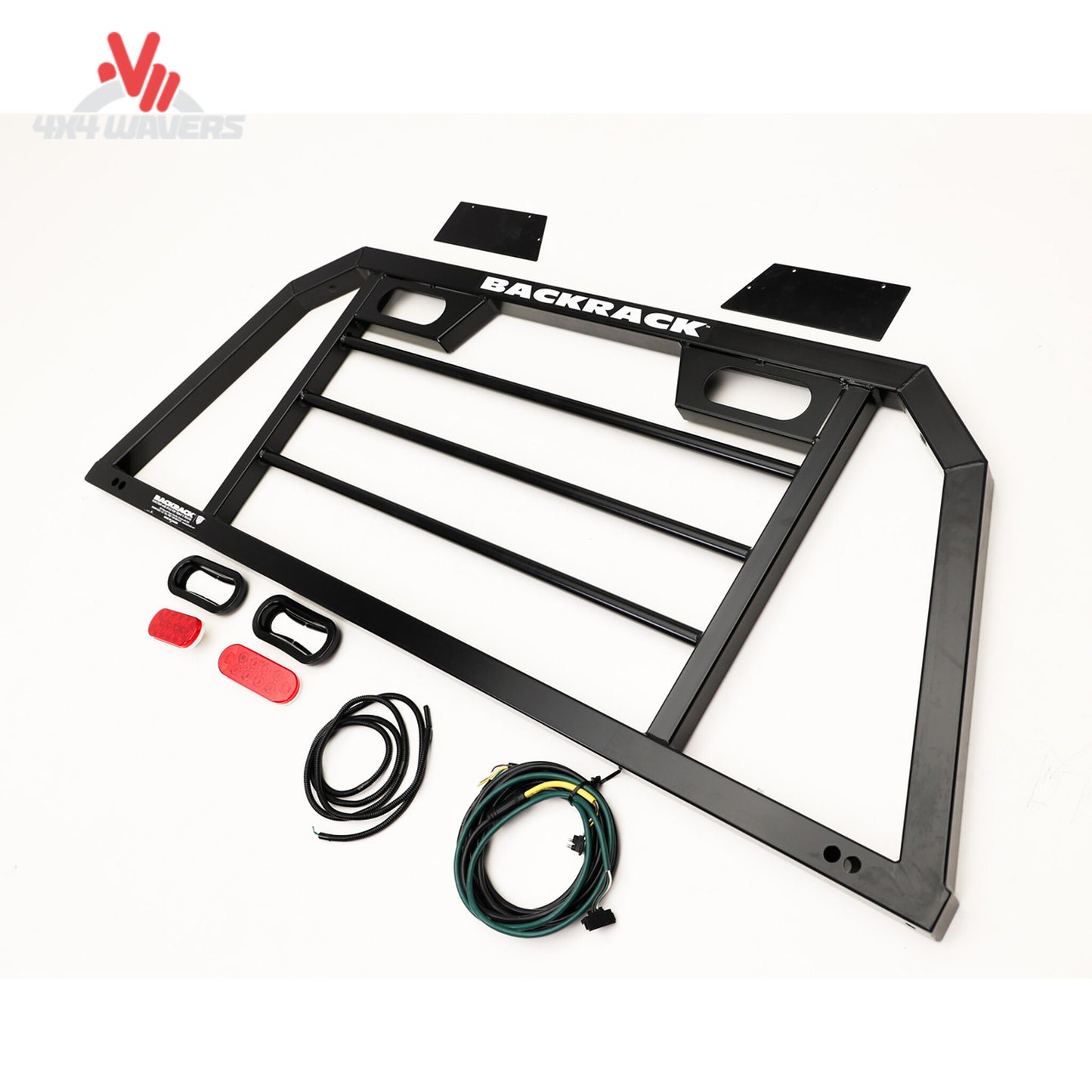 Backrack SRL900 Lighted Safety Rack with integrated LED taillight, shown on a truck bed for added visibility and safety.