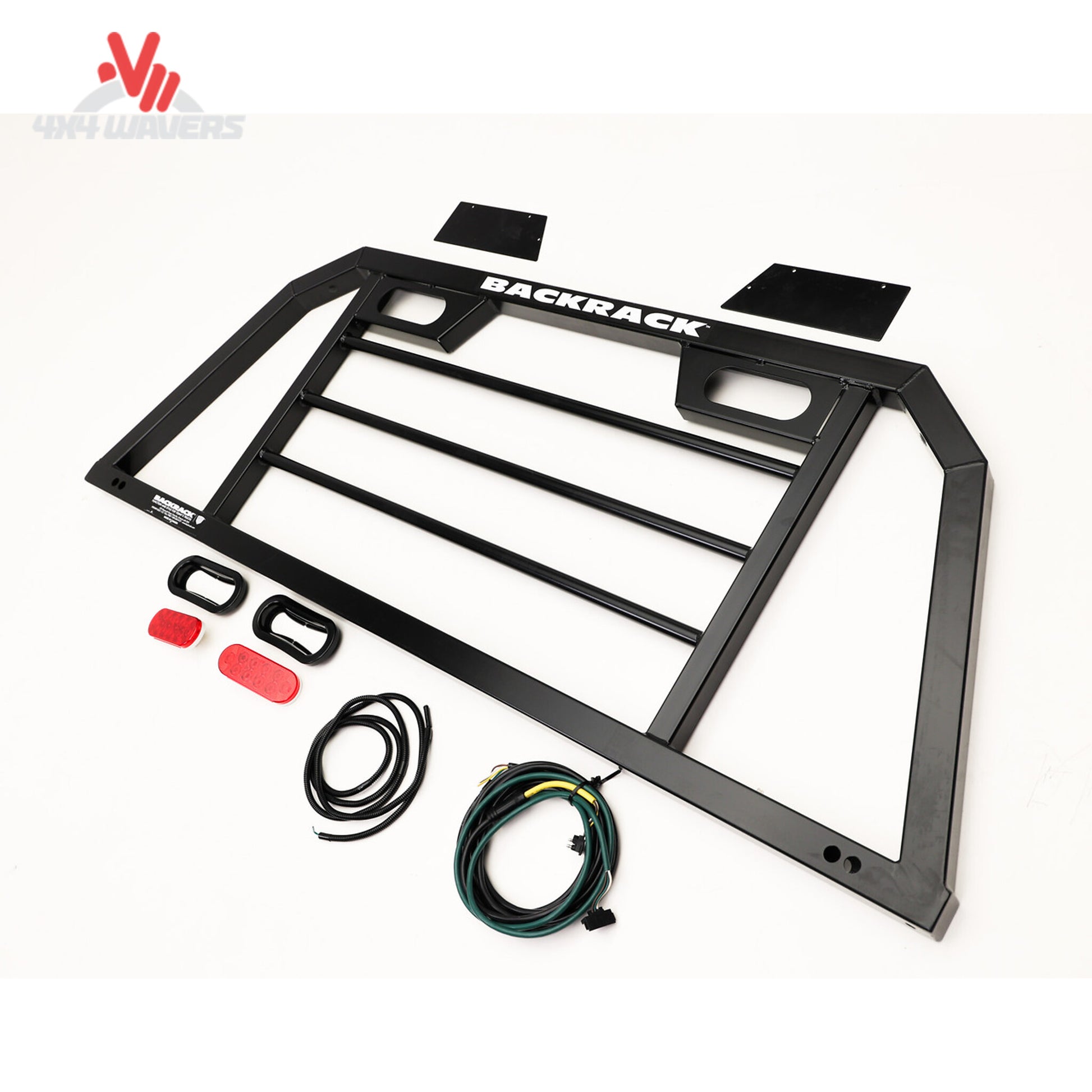 Backrack SRL900 Lighted Safety Rack with integrated LED taillight, shown on a truck bed for added visibility and safety.