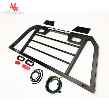 Backrack SRL900 Lighted Safety Rack with integrated LED taillight, shown on a truck bed for added visibility and safety.