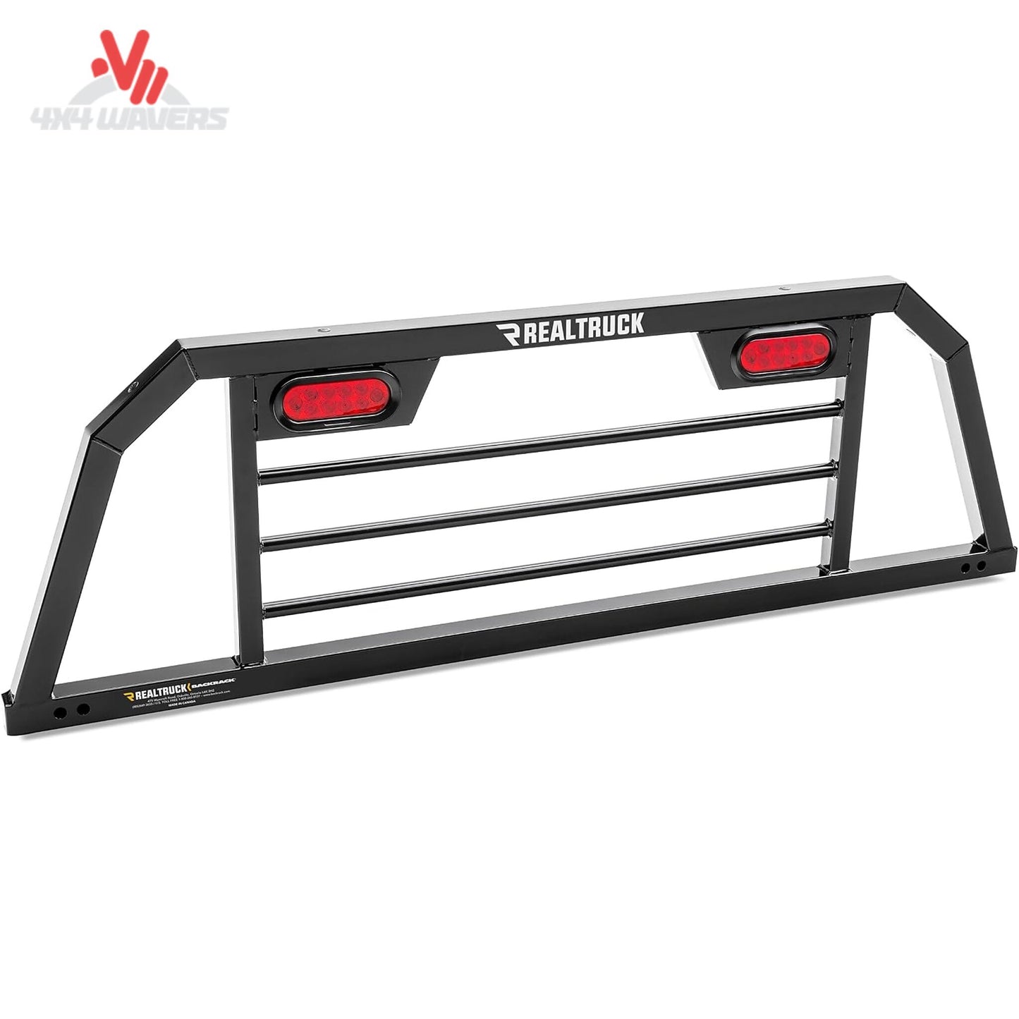 Backrack SRL900 Lighted Safety Rack frame for trucks, showcasing the headache rack with integrated lighting and sturdy construction.