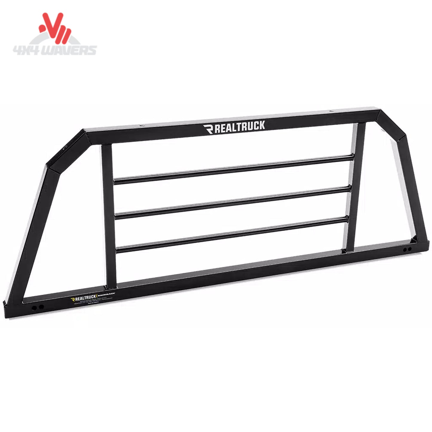 Gloss black SRX900 Backrack SRX Series cab guard frame for headache racks on pickup trucks, featuring sturdy metal construction.