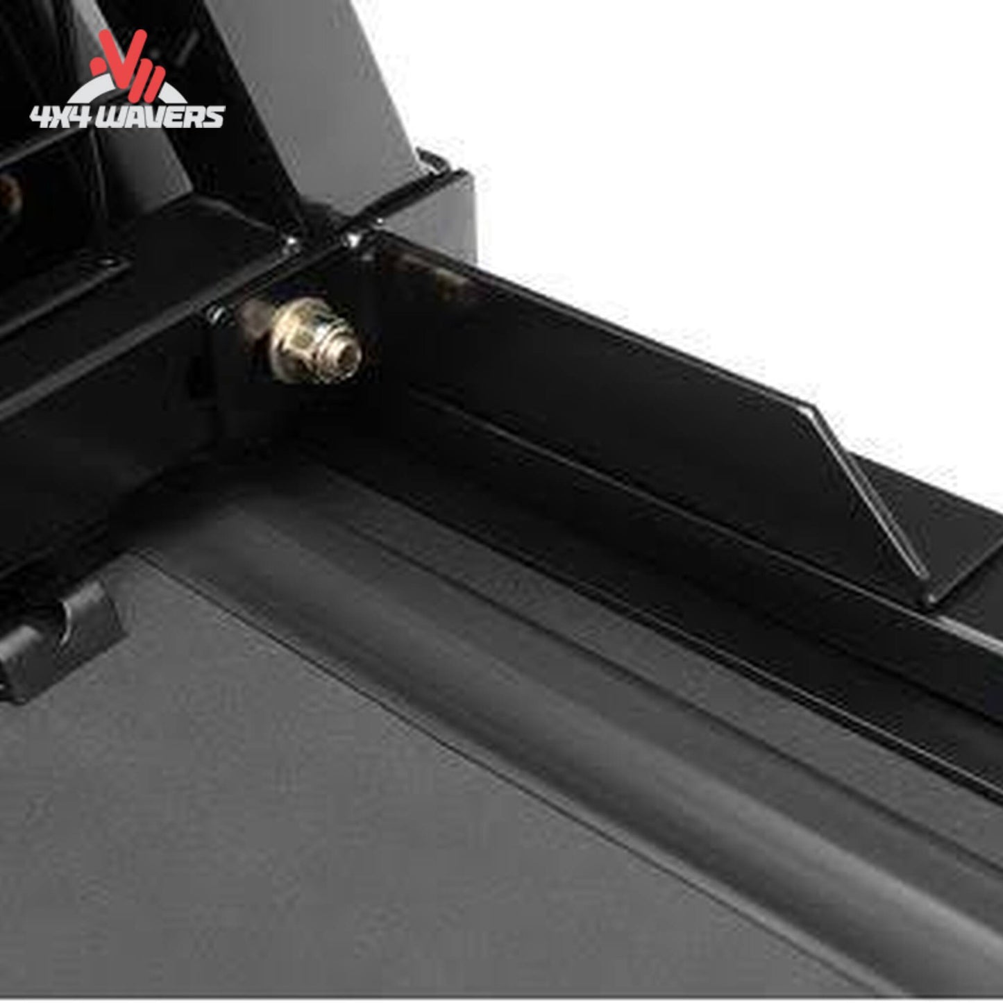 Installed mounting base supporting tonneau cover adapter on GMC Sierra bed SKU 30119
