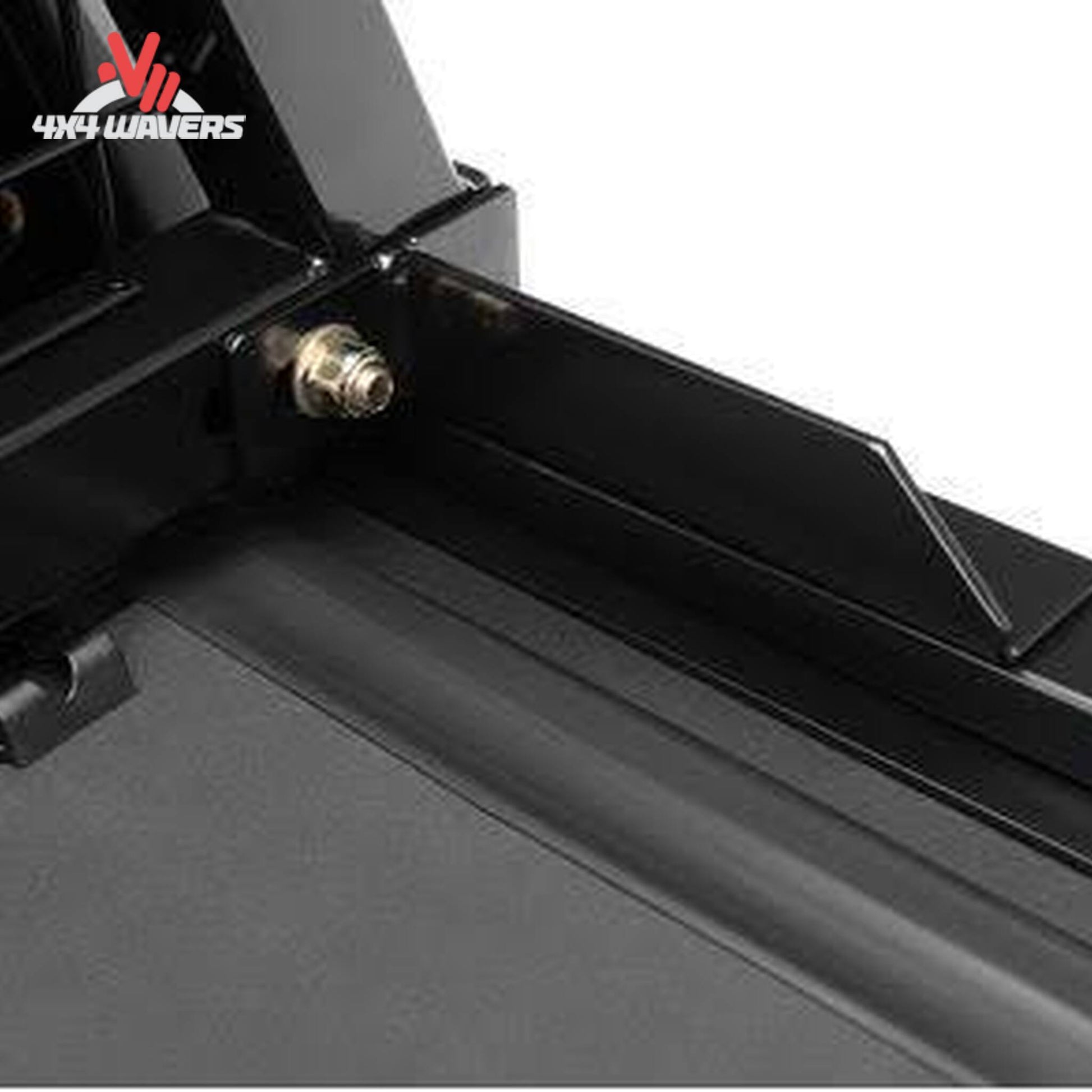 Installed mounting base supporting tonneau cover adapter on GMC Sierra bed SKU 30119