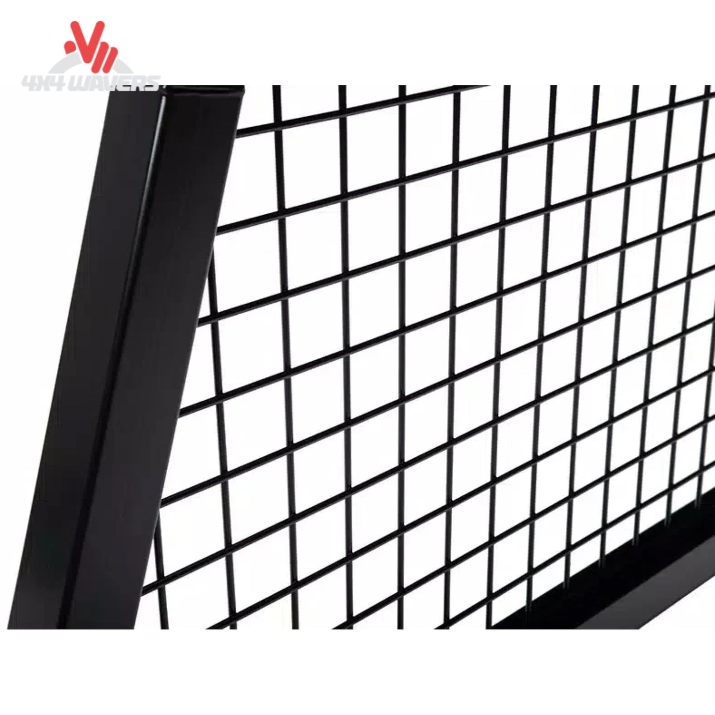Close-up view of 2-inch robotic welded steel wire mesh pattern on BACKRACK Safety Rack SKU BKHJ_10900
