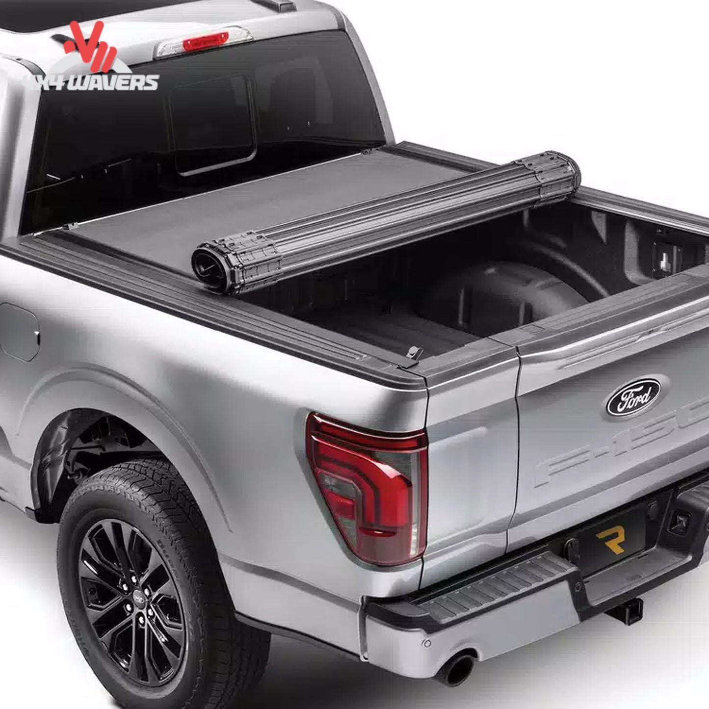 Cubierta enrollable BAK Revolver X4s instalada en una Jeep Gladiator JT 2020-2026, mostrando la cubierta elegante y segura sobre la caja de la camioneta.