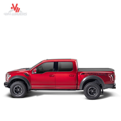 BAK Revolver X4s tonneau cover installed on a 15-20 Ford F-150 with 5.5ft bed, showcasing durable hard cover and sleek black design.