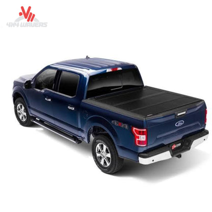 BAKFLIP FiberMax hard folding tonneau cover on a 15-20 Ford F-150 with 6.5-foot bed, durable truck bed protection.