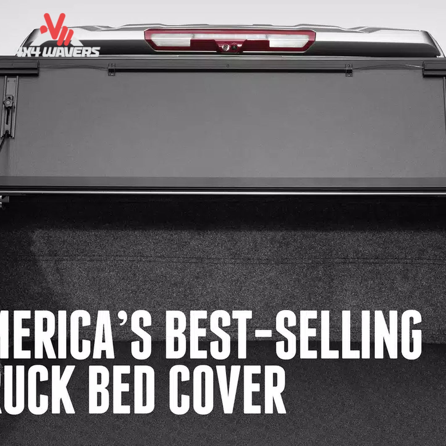 BAKFLIP MX4 hard folding tonneau cover on a 2004-2014 Ford F-150 with 5.5-foot bed, showing full bed access and support rods