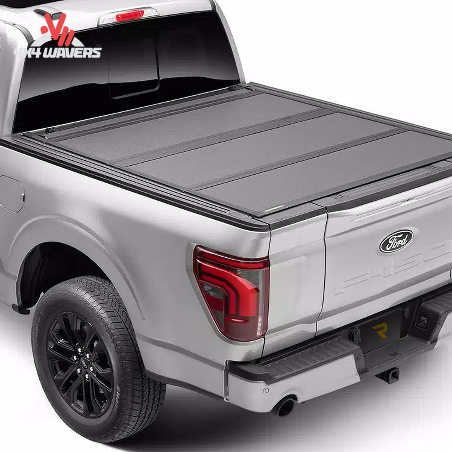 Cubierta rígida plegable BAKFlip MX4 instalada en una Jeep Gladiator JT 2020-2026, con construcción negra duradera y paneles plegables.