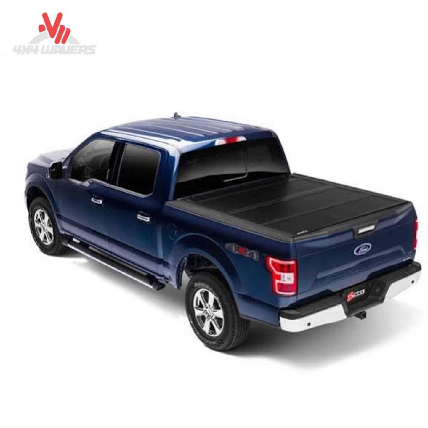 BAKFLIP MX4 hard folding tonneau cover on a 2015-2020 Ford F-150 with a 6.5-foot bed, shown closed over truck bed.