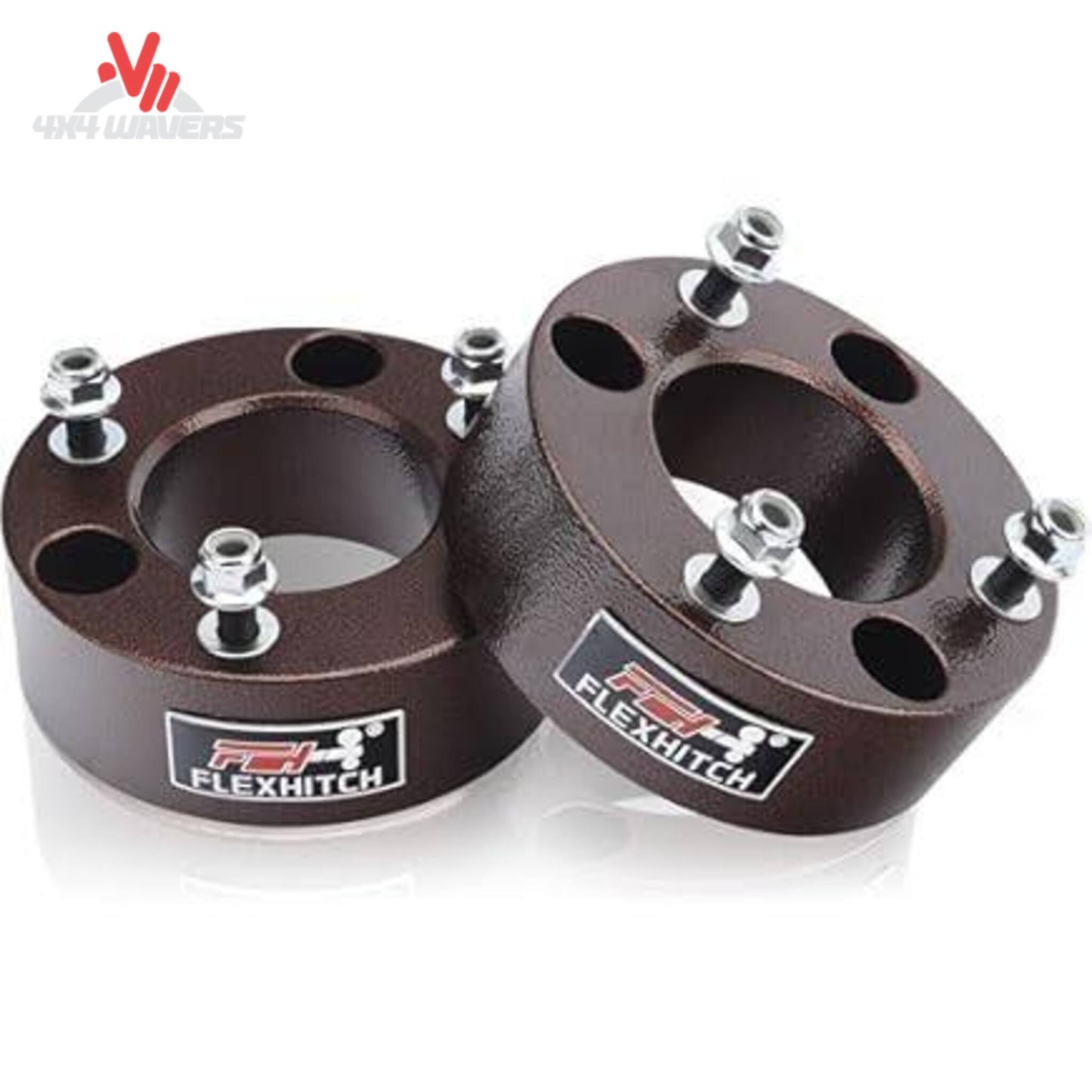 BDS Suspension 2.5-inch leveling kit with NX2 shocks for Ford F-150 2009-2020, featuring front strut spacer detail.