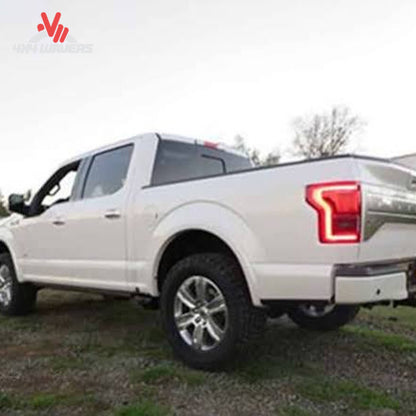 BDS 2.5-inch leveling kit with NX2 shocks installed on a Ford F-150 2WD/4WD, showing the front stance and suspension components.
