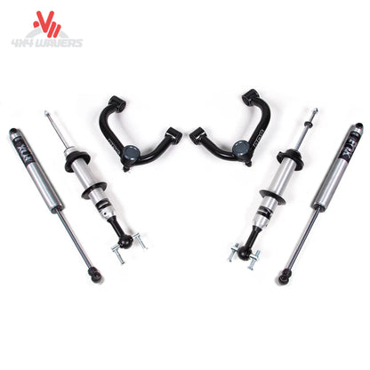 BDS 2-inch leveling kit with FOX 2.0 shocks for 2014-2020 Ford F-150 4WD, includes front leveling components and shocks.