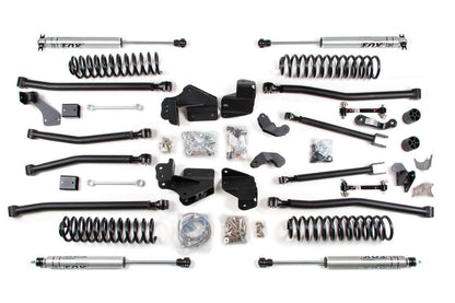 BDS Suspension 4.5-inch long arm lift kit with NX2 shocks for 2007-2018 Jeep Wrangler JK Unlimited 4-door, fits 37-inch tires