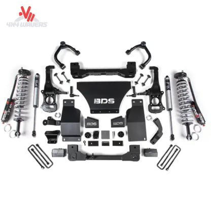 Complete BDS 4 inch lift kit with strut spacers and FOX 2.0 rear shocks SKU BDS1800FS