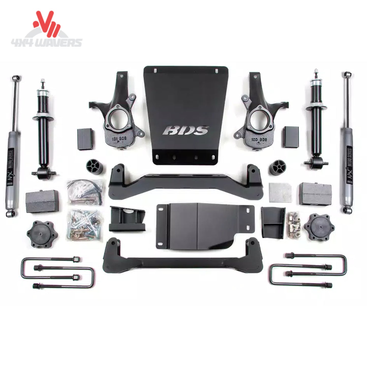 Complete BDS 6 inch lift kit including crossmembers knuckles and rear block add a leaf kit SKU BDS176H