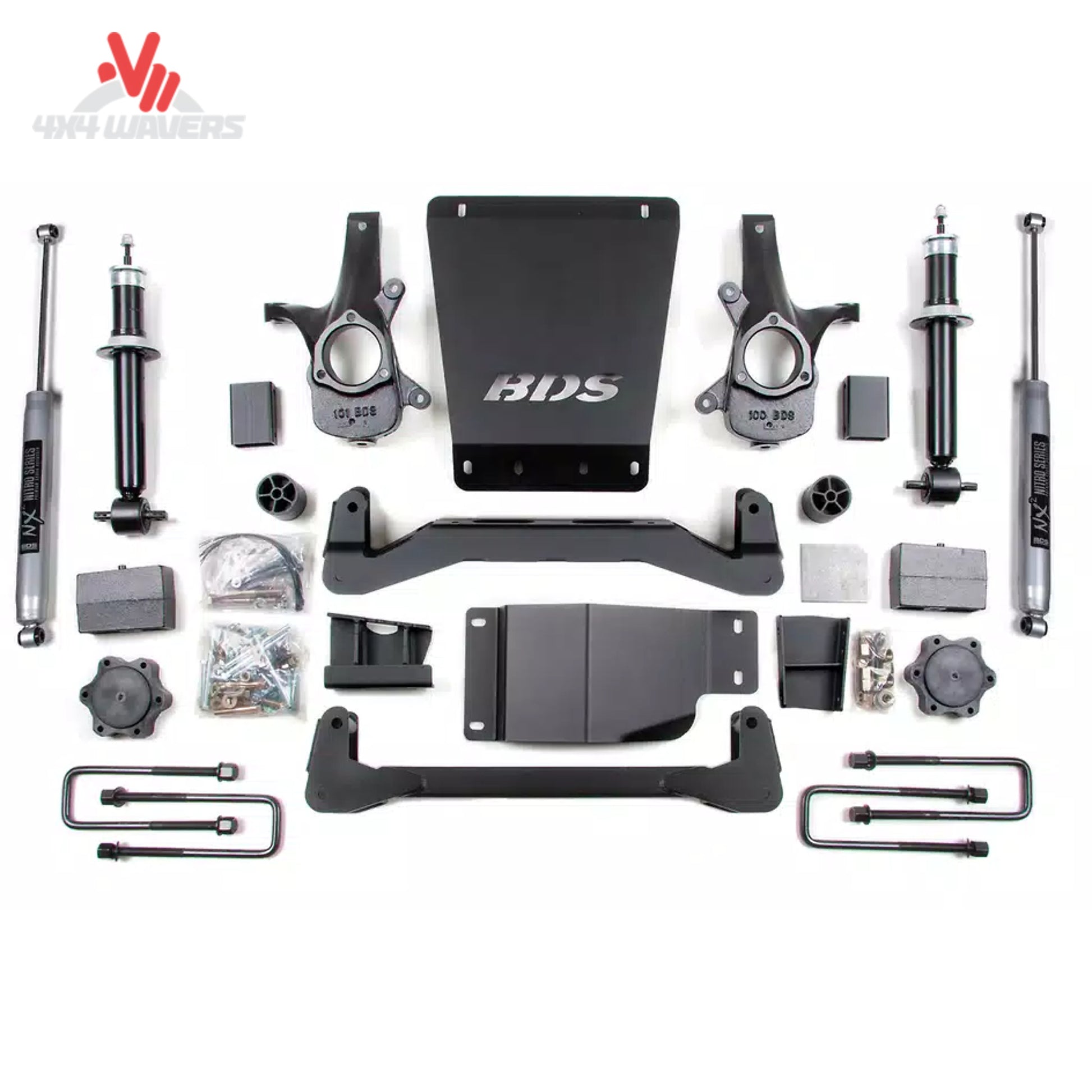 Complete BDS 6 inch lift kit including crossmembers knuckles and rear block add a leaf kit SKU BDS176H