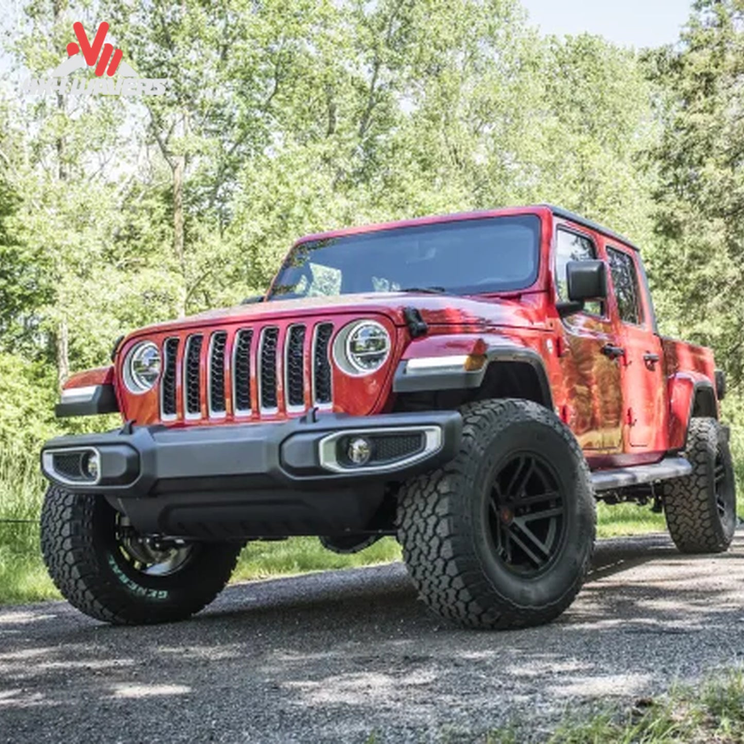 BDS kit de nivelación de 2 pulgadas con amortiguadores Nitro instalado en una Jeep Gladiator JT 2020-2025 para mejorar la postura y el rendimiento todoterreno.