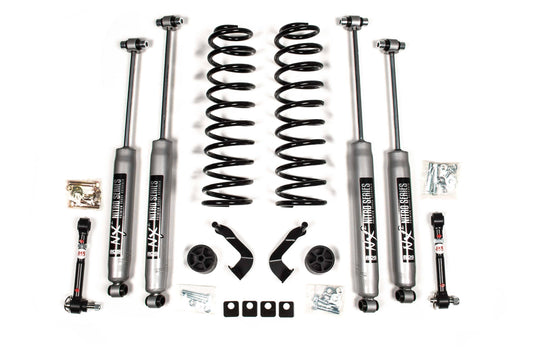 BDS Suspension 2-inch leveling kit with ProRide coil springs for Jeep Gladiator JT, showing coil springs and shock mounts.
