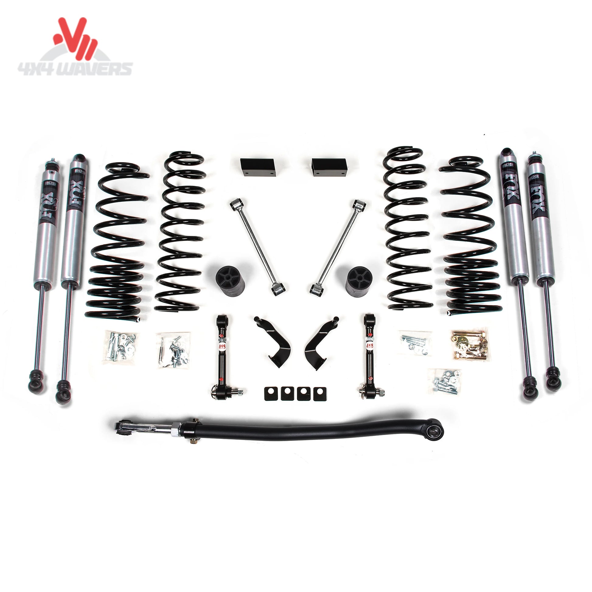 BDS kit de elevación de 3 pulgadas con amortiguadores NX2 instalado en un Jeep Gladiator JT 2020-2025, mostrando la suspensión elevada y la postura todoterreno.