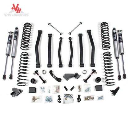 alt
Kit de elevación BDS de 4,5 pulgadas con amortiguadores NX2 para Jeep Wrangler JK Unlimited 2012-2018, mostrando componentes de suspensión y piezas de elevación.