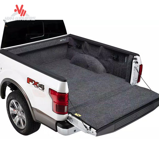 BedRug Classic Full Bed Liner for 15-26 Ford F150 6.5ft, durable bed mat and liner shown in black on truck bed.