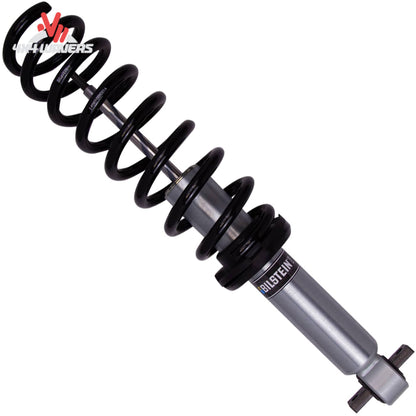 Bilstein B8 6112 monotube front shock assembly; Close-up view of Bilstein 60mm monotube shock with digressive piston technology