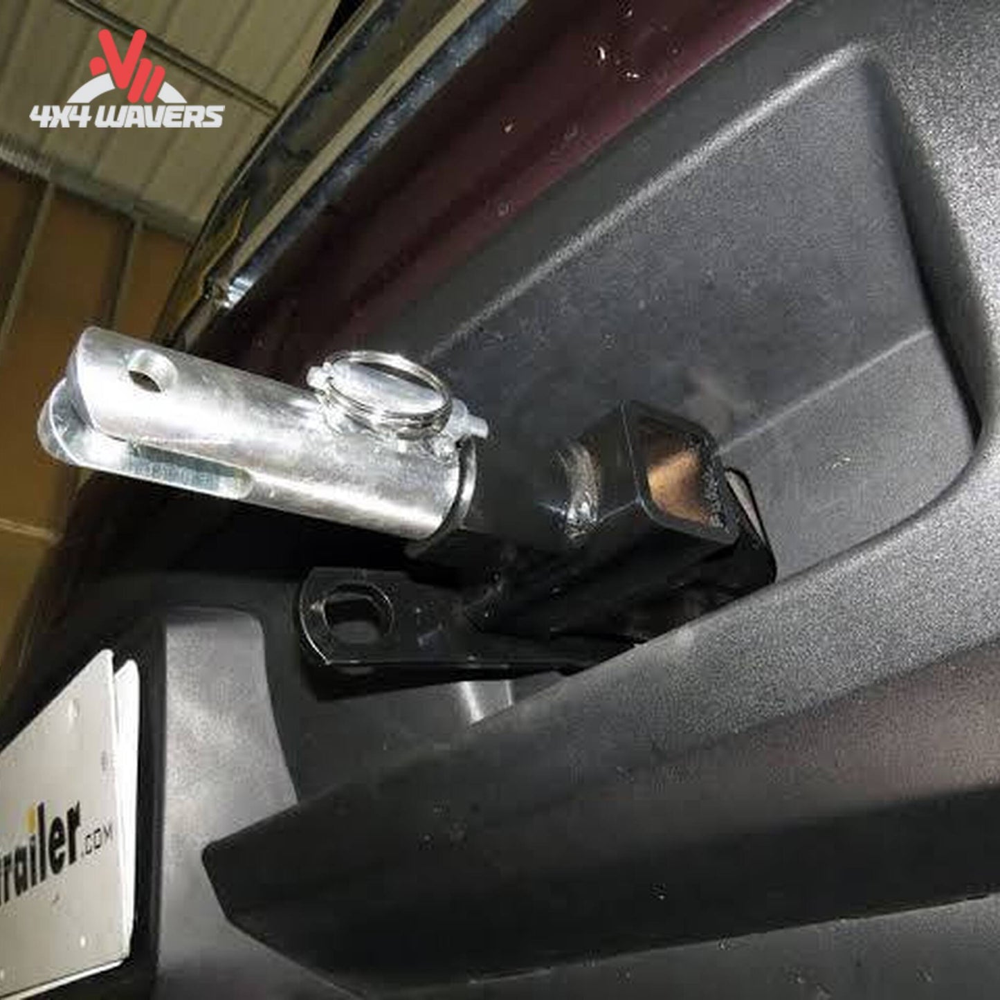 Removable attachment tabs and safety cable connection loops for Blue Ox baseplate SKU BX1674
