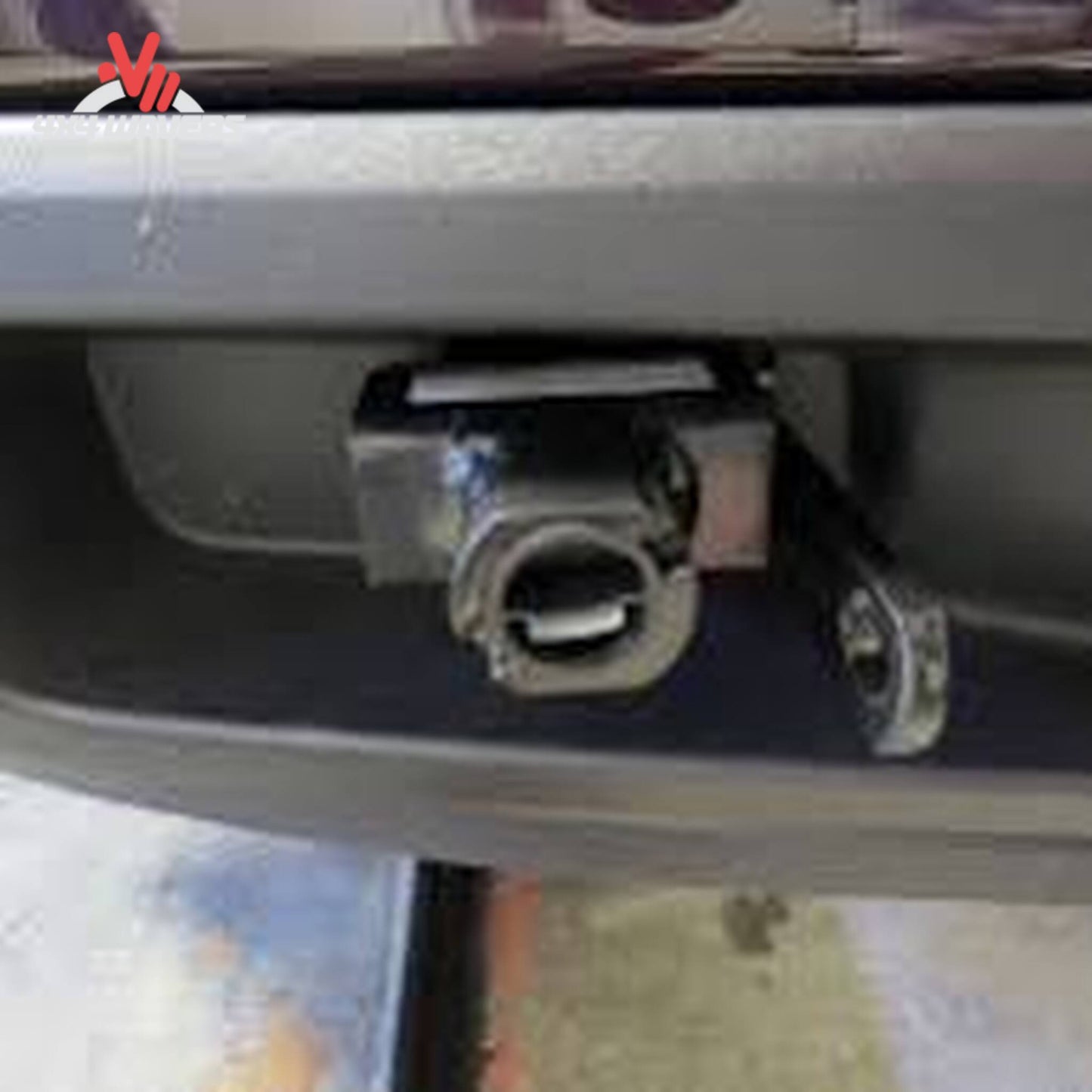 Removable attachment tabs and safety cable connection loops for Blue Ox baseplate SKU BX1674