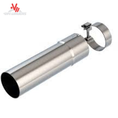 Slip fit exhaust connection with heavy duty stainless steel clamp hardware SKU 60706